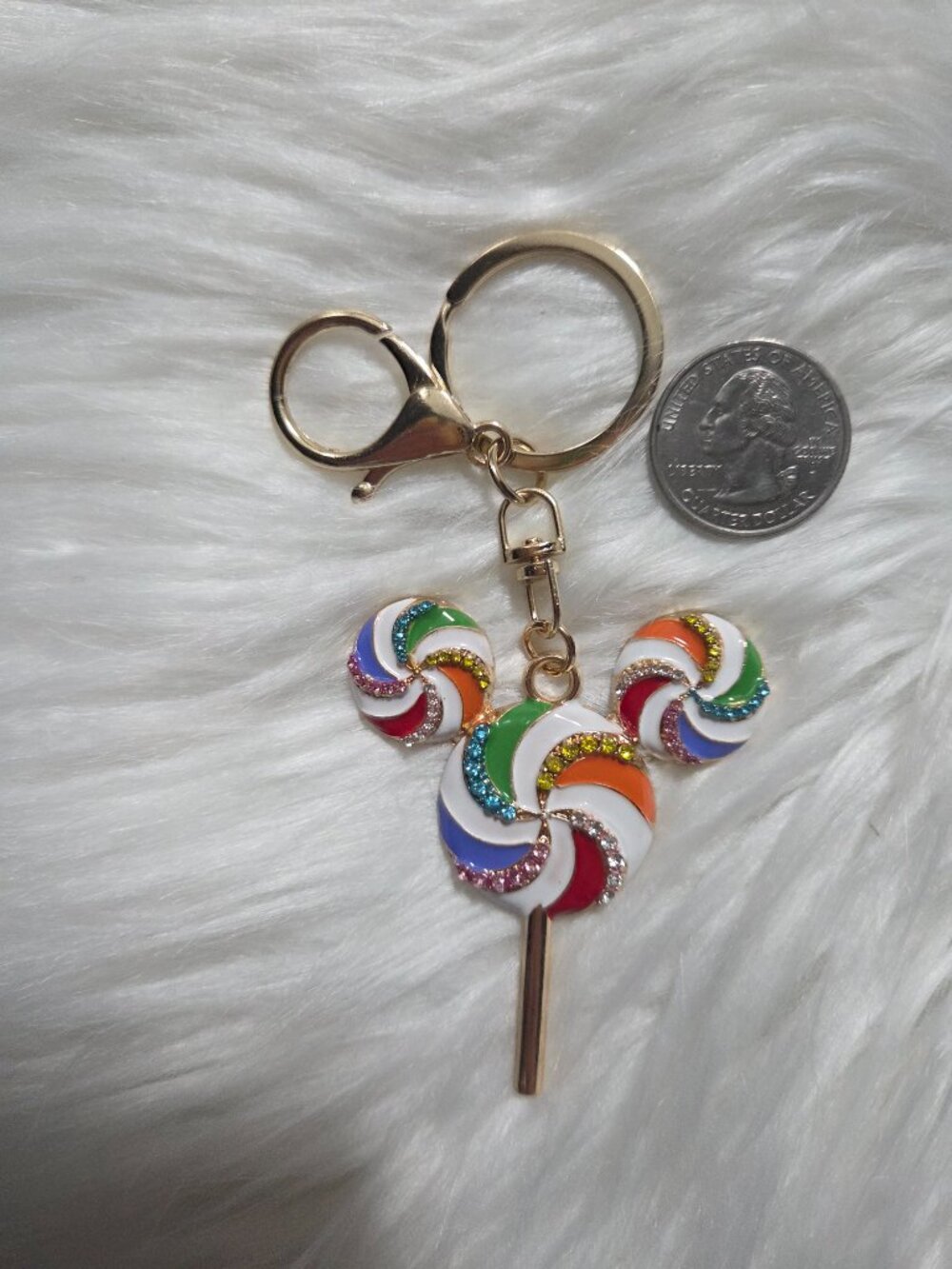 Mickey Mouse Lollipop Design Keychain - Picture 3 of 6